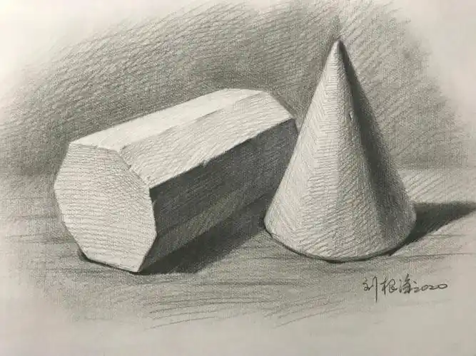 素描基础教学几何体小组合简单明了