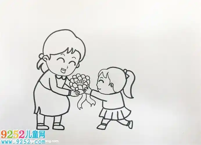母亲节送给妈妈的画怎么画母亲节孩子送妈妈的画小学生手抄报素材