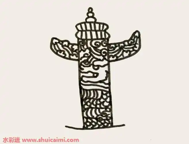 柱子怎么画柱子简笔画简单彩色