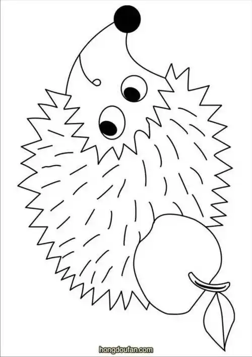 儿童简笔画动物刺猬教案
