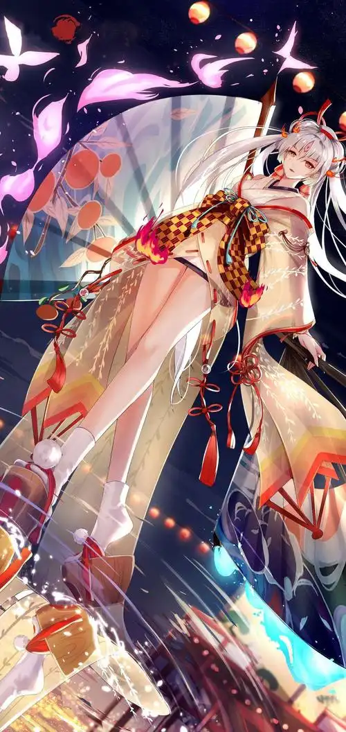 唐崎夜雨阴阳师全面屏唯美手机壁纸