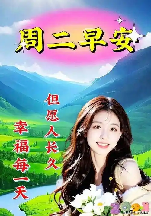 7月4日星期二早安祝福暖心图片带字带早上好语录,祝朋友们幸福吉祥!