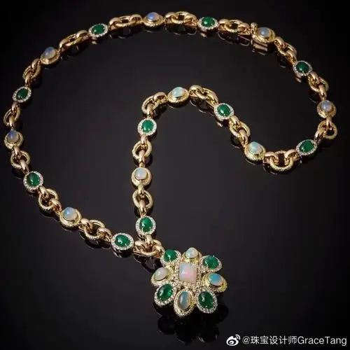 欧珀 祖母绿 高级珠宝 套装 - 堆糖,美图壁纸兴趣社区