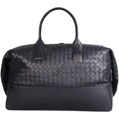 jiabv行李包男大容量超大旅行袋真皮编织男包出差旅行袋