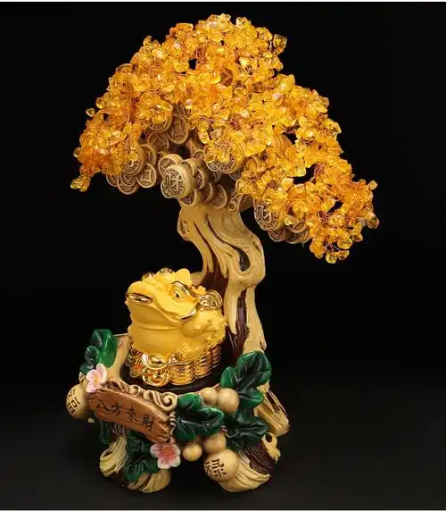 装饰工艺品家居客厅办公室摆设店铺开业礼品0470特大号招财进宝沙金色