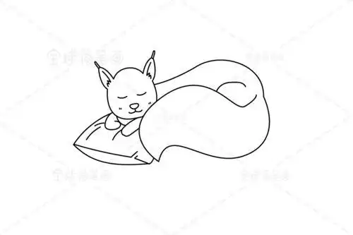 松鼠适合居住地简笔画