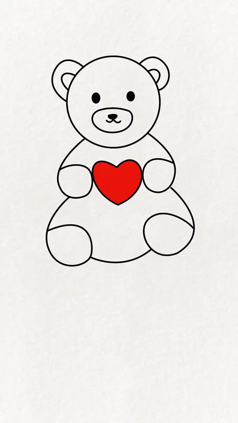 教你简单几步画一只小熊