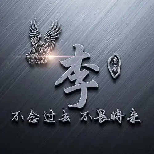 姓氏头像 | 签名头像 | 微信头像 | 金属质感:不念过去不畏将来