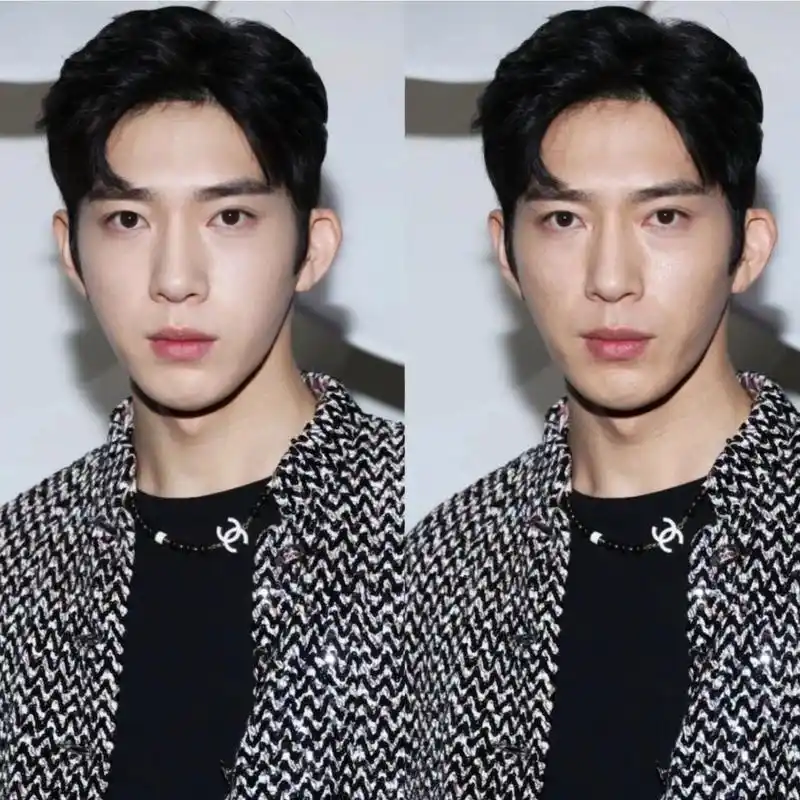 印象中的井柏然~ chanel 时装周的图片哈,可能当天状态不是很好 帮他