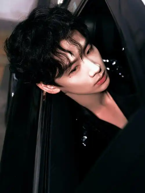 白敬亭黑色亮片西装