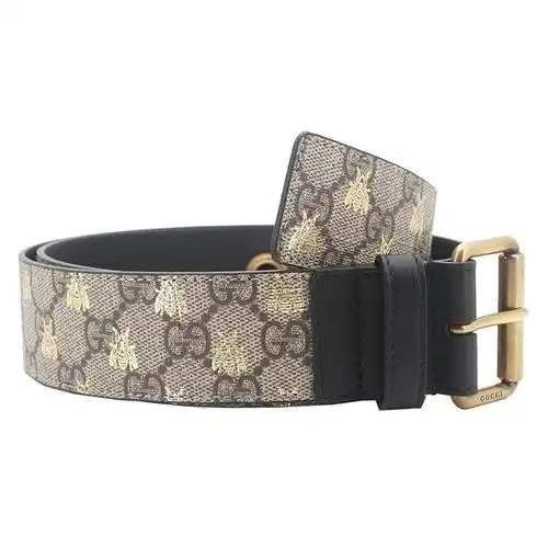 gucci古驰男士皮带小蜜蜂板扣腰带奢侈品皮带男