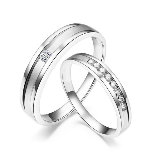 白18k金22分钻石对戒情侣对戒定求结婚戒指男女款钻戒铂金