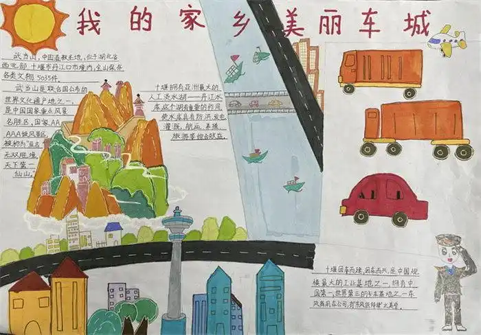 感受家乡变化手抄报