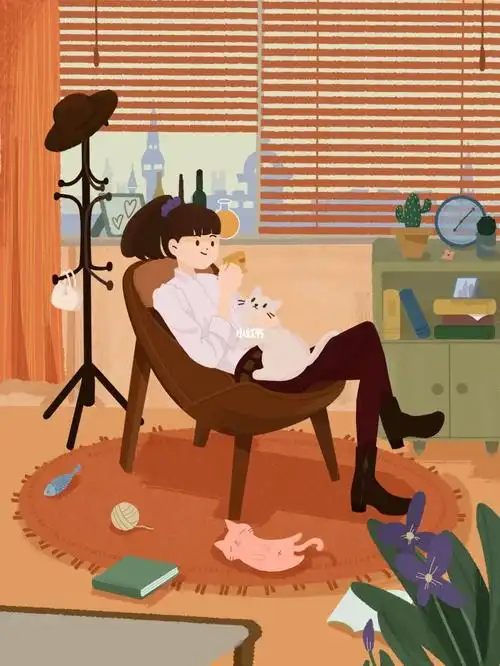 场景插画热爱生活中的小美好