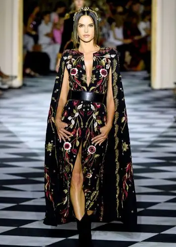 超模亚历山大安布罗休为巴黎时装周走秀2套服装被她完美驾驭