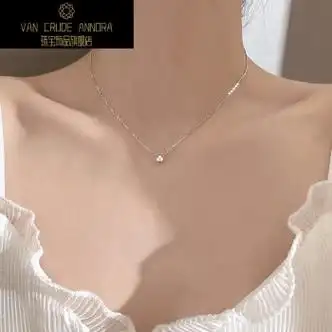 crude annora925单钻项链设计感小众女锁骨链轻奢精致2021新款时尚