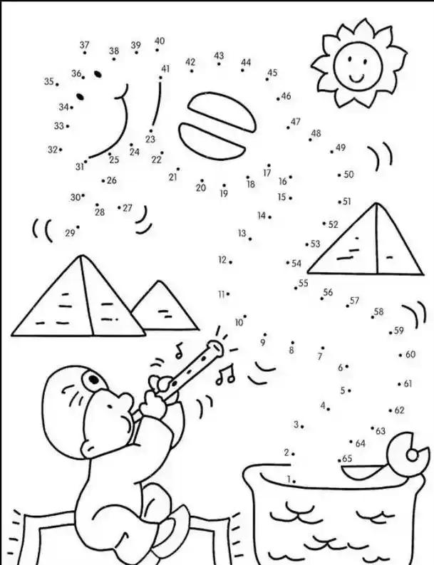 儿童1~100数字连线绘画,有电子版可编辑哦#幼教资源共享  - 抖音