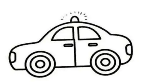 车简笔画儿童画 水泥搅拌车简笔画儿童画