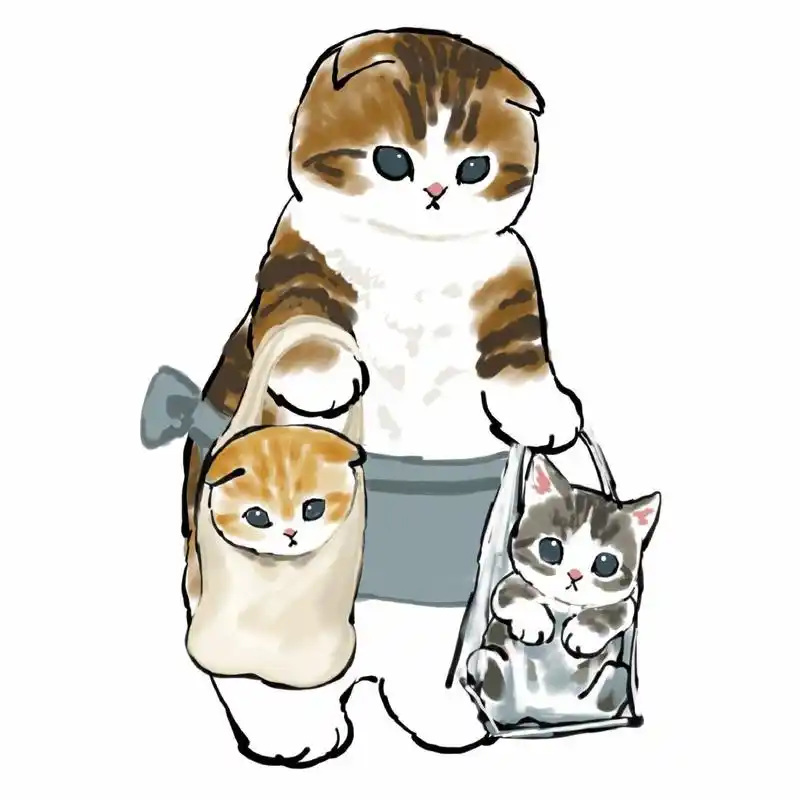 超级可爱的猫咪插画,被萌翻了