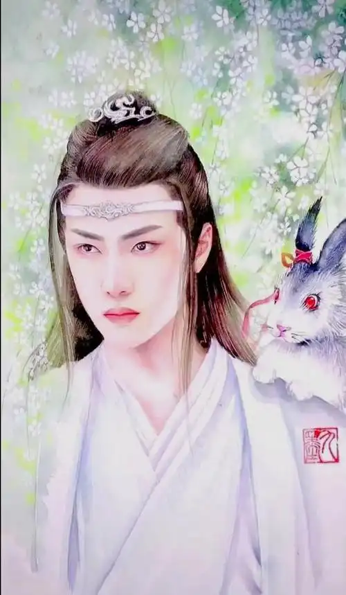 陈情令古风插画,问灵十三载,等一不归人