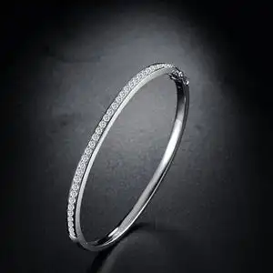 钻石手镯真钻女18k金玫瑰金黄金au750真钻轻奢珠宝贵妃手镯正品