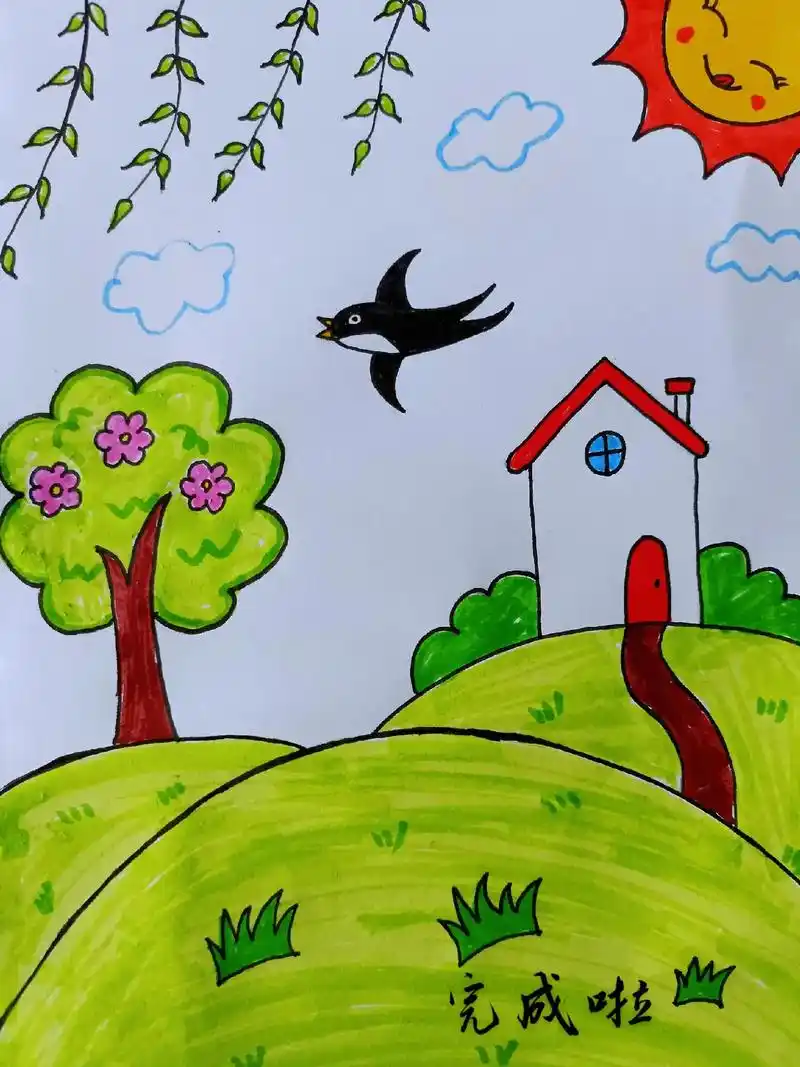 春天快来啦,一起来画春天吧95.