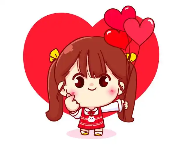 比心手势图怪兽原创元素比心卡通表情包花式比心可爱表情包小人比心简