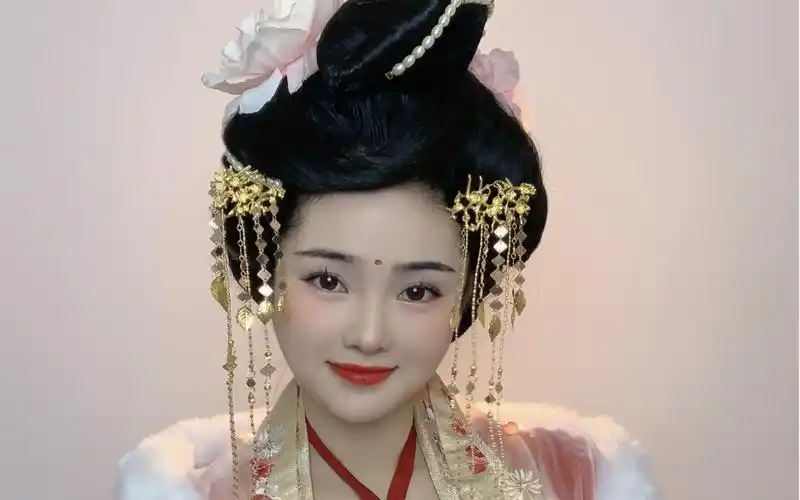 唐风贵妃汉服发型教程