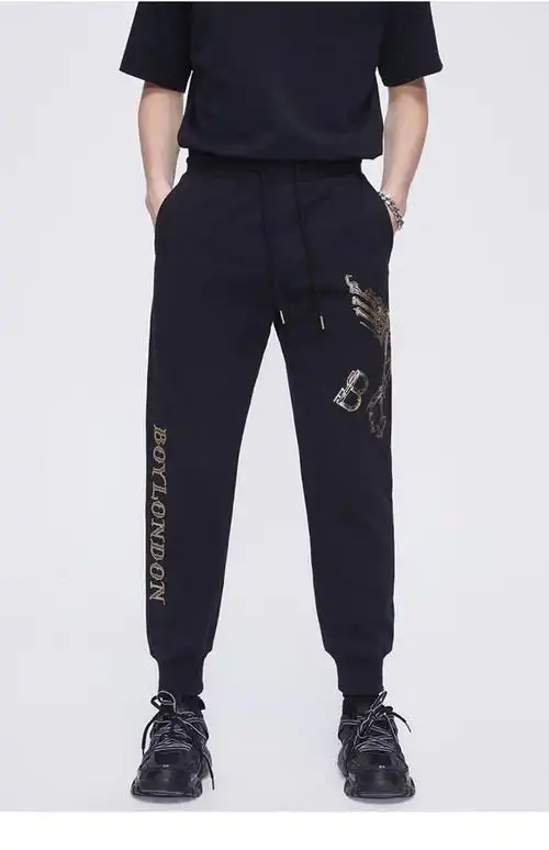 boylondon21年夏季新款潮牌时间解码主题卫裤情侣款休闲长裤子