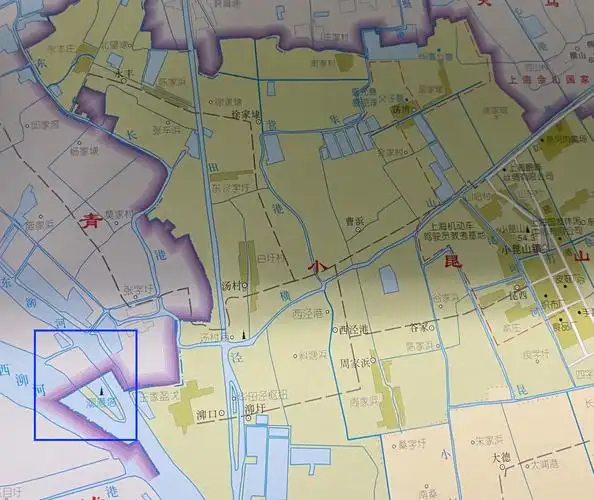 位于上海青浦区泖河当中的太阳岛为何有一小部分区域属于松江区