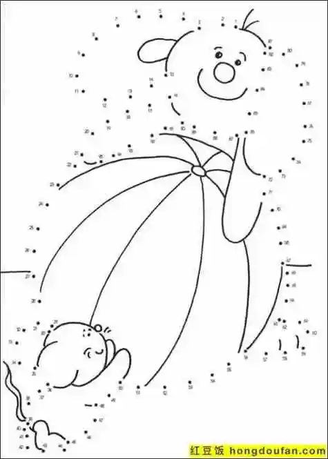 点连线简笔画虚线数字