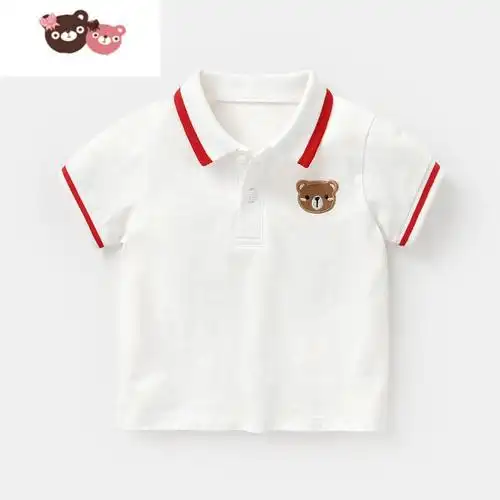 绿彩虹光婴儿衣服polo衫短袖t恤男童夏装宝宝女小童上衣儿童幼儿外出