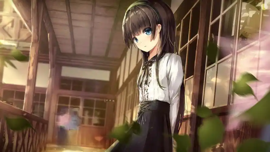 唯美动人二次元美女桌面壁纸高清大图预览1920x1080_卡通动漫下载_美