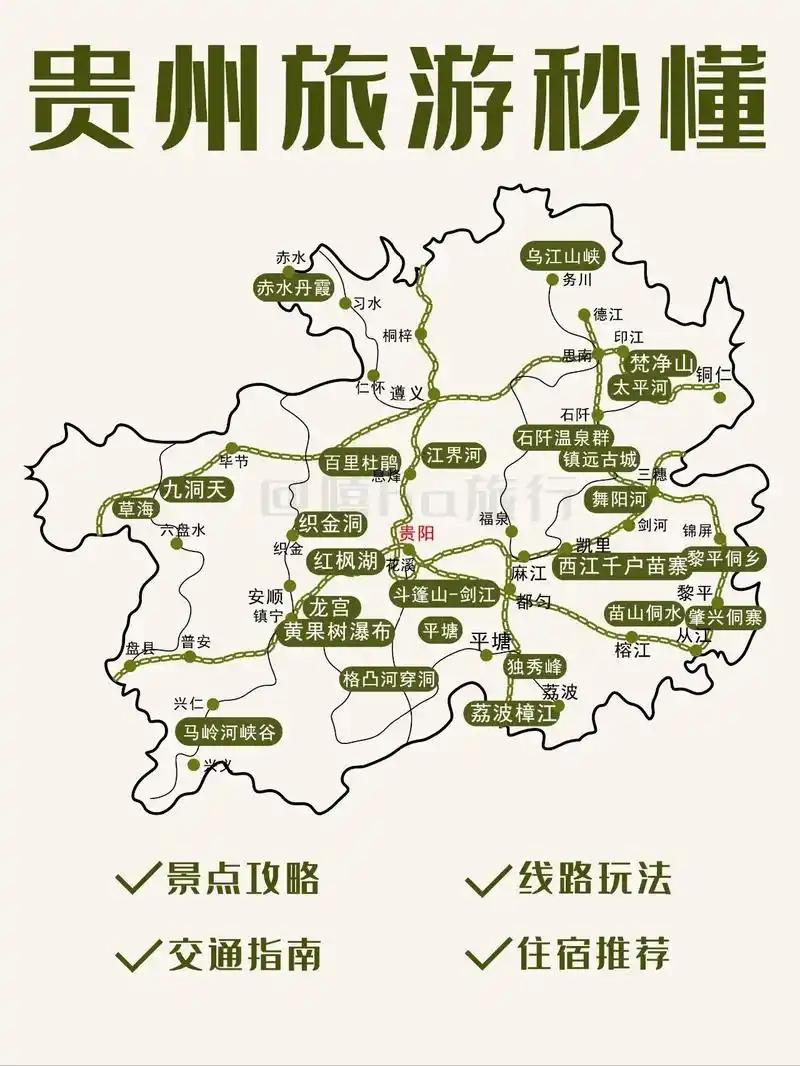 详细的贵州旅游景点分布图介绍来啦,包含贵州旅游攻略,贵州旅游 - 抖
