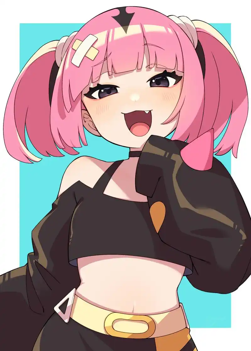 粉毛屑萝莉 画师:墨山スイ#二次元美图# #我爱二次元# #二次元萌妹