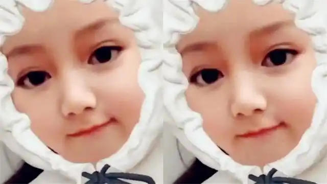 迪丽热巴玩宝宝滤镜摇头嘟嘴狂卖萌,萌宝模样梦回小小迪太可爱