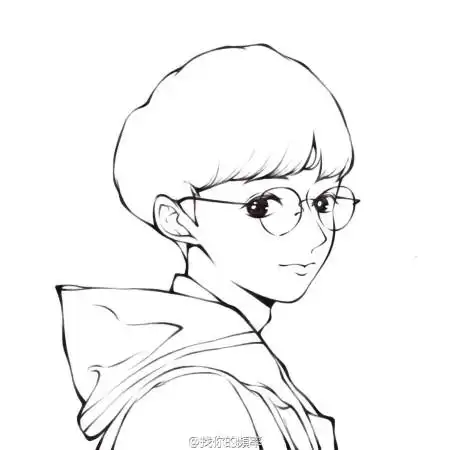 简单的张艺兴铅笔画