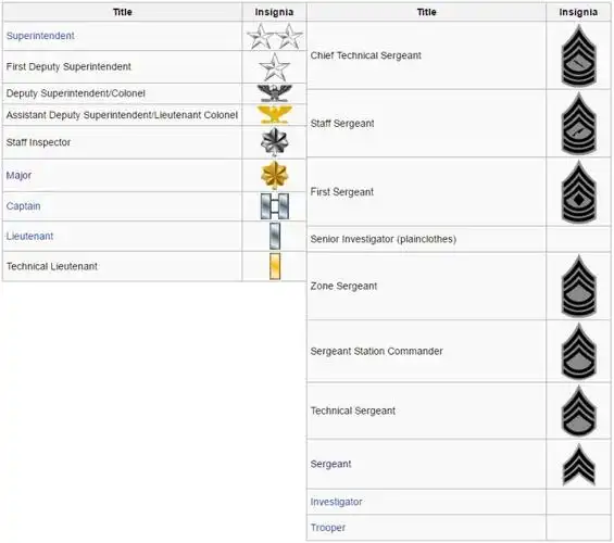 美剧电影里警察拥有的各种军衔中尉最多是翻译错误还是真的有各个等级