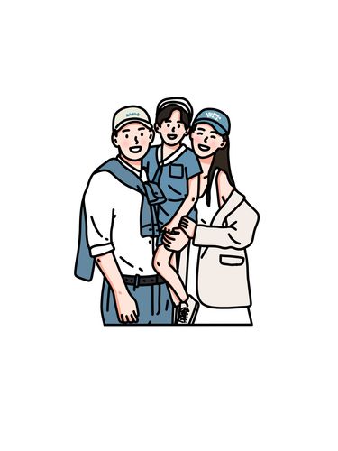 q版头像定制设计卡通人物照片转手绘简约风全家福集体照