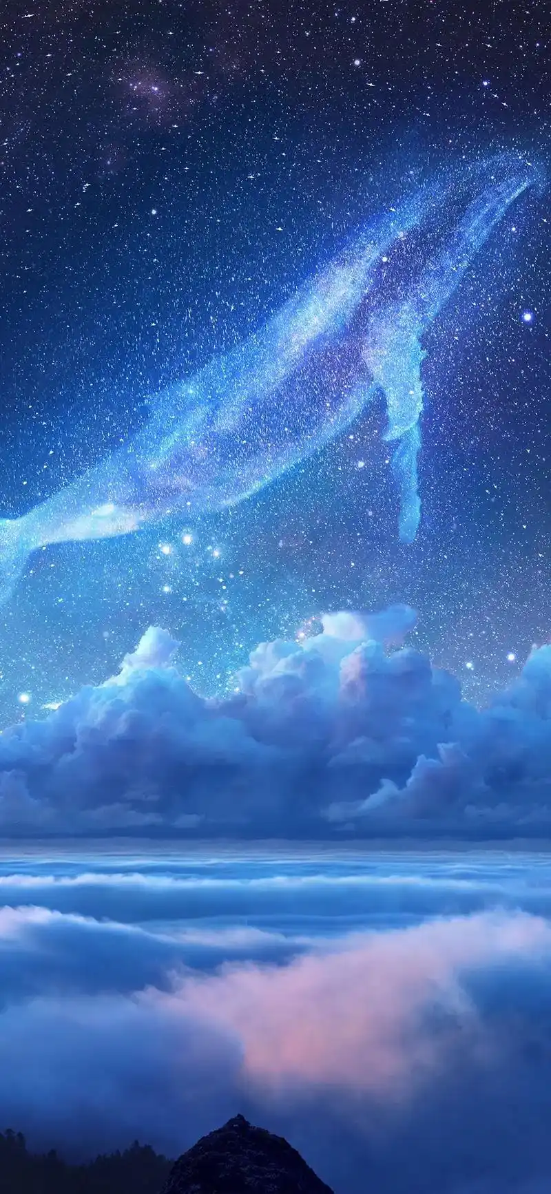 鲸鱼 #鲸鱼满天星河 #壁纸 #鲸落 #治愈系壁纸 #高清壁纸