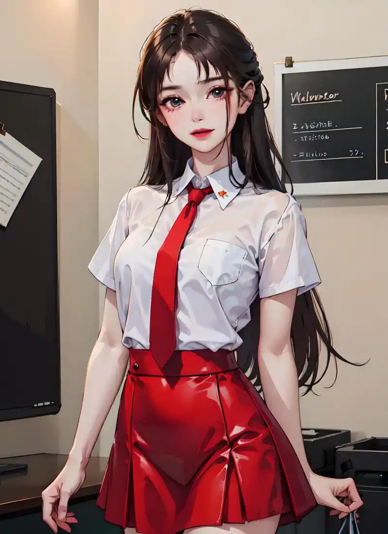 二次元白衬衫清纯少女(动漫壁纸) 她是那个在白衬衫中散发出风华和