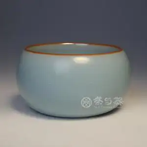 茶与器 台湾柏采正品汝窑二代粉青釉禅定杯 印章款br-104bx 特价