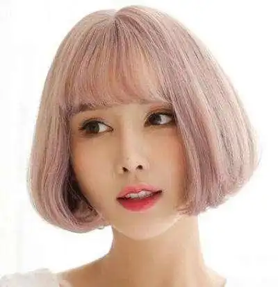 二次元可爱学生波波短发发型女图片