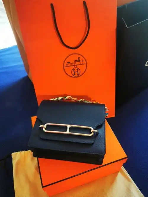 hermes爱马仕午夜蓝mini猪鼻子roulis可出