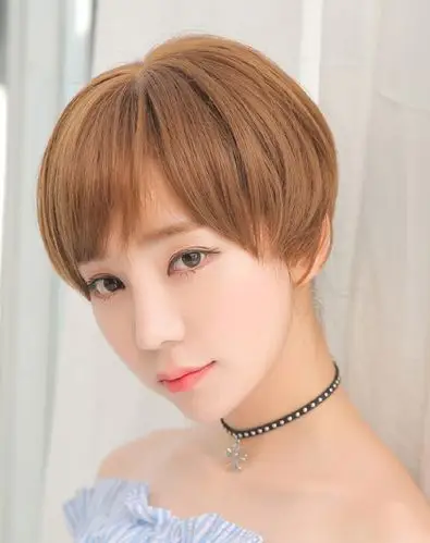 假发女短发中分日本蓬松韩国时尚空气刘海短