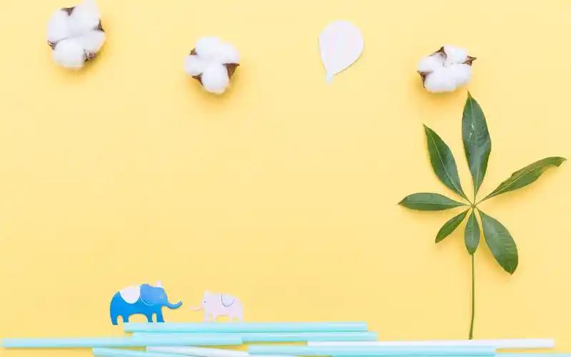 简约卡通小象图片高清电脑壁纸