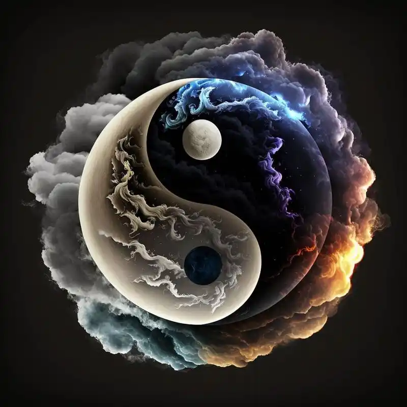 midjourney丨阴阳之道丨内附关键词 阴阳之道,乃是宇宙生生不息的根本