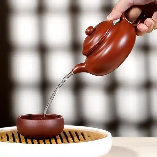 仿古茶具茶壶泡茶纯色紫砂壶大红袍宜兴