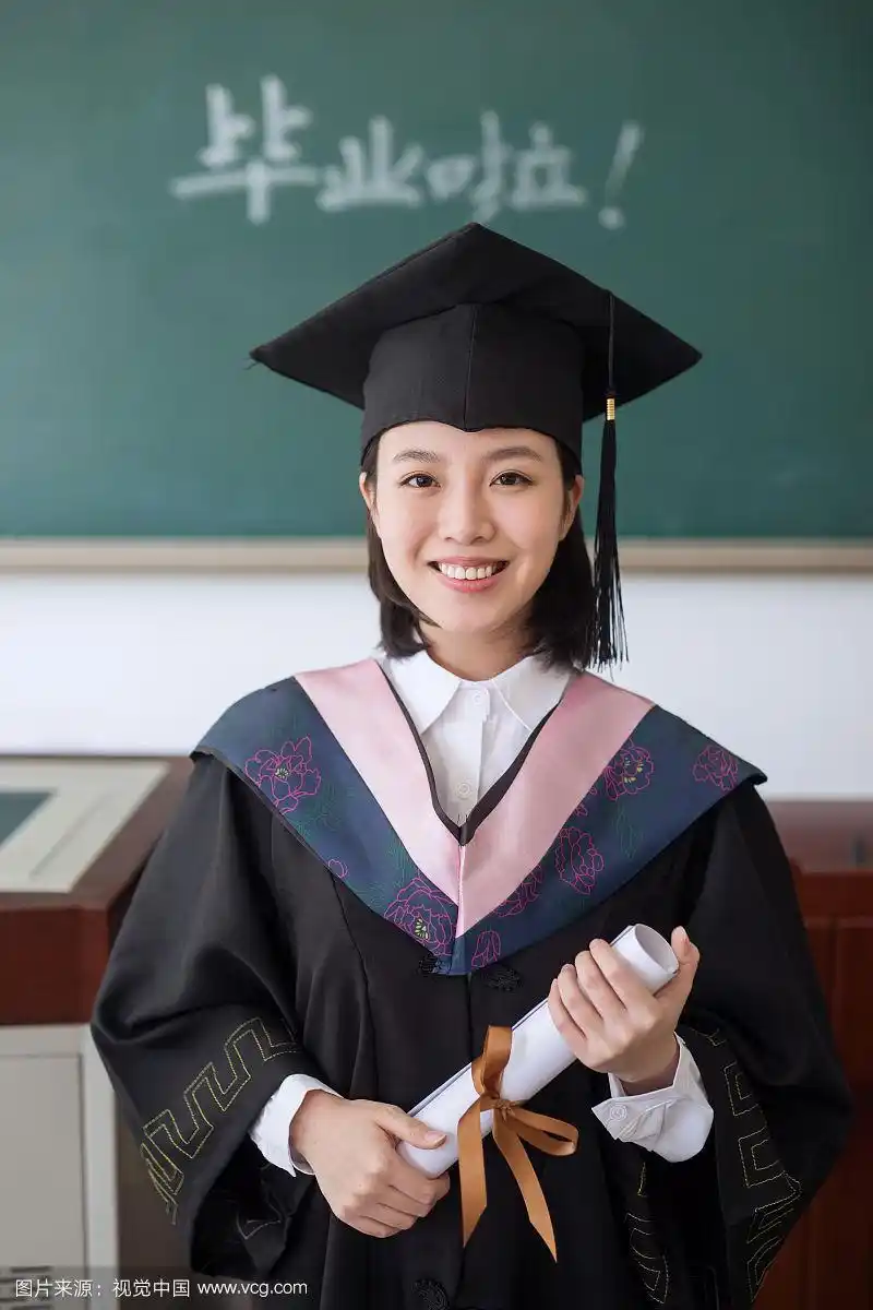 穿着学士服的毕业生