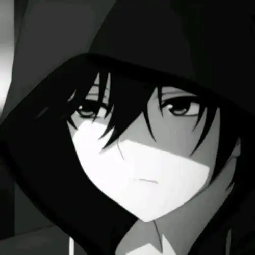 qq男生动漫头像黑白超清又丧又酷的黑白动漫男头图片